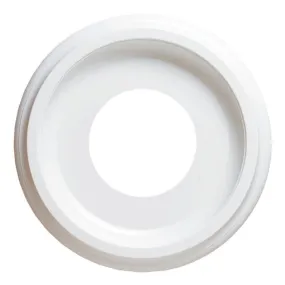 10-Inch Smooth Plastic Medallion, White Finish