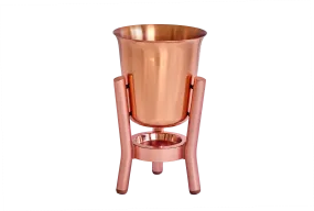 100% Copper Champagne Cooler with Copper Stand