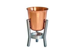 100% Copper Champagne Cooler with Stainless Steel Stand