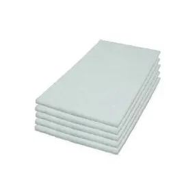 12" x 18" White Square Floor Buffing & Scrubbing Pads - Case of 5