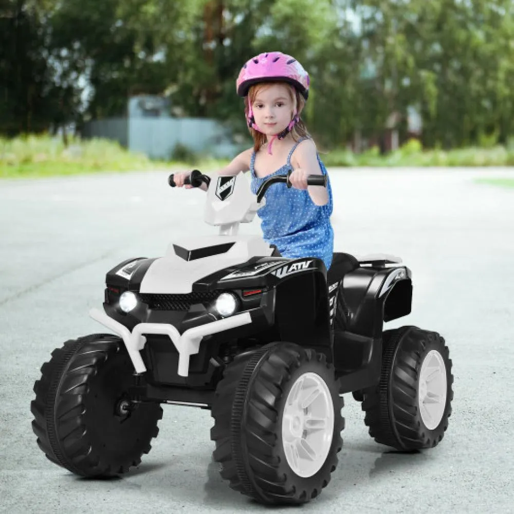 12V Kids Ride on ATV with LED Lights and Treaded Tires and LED lights-Navy