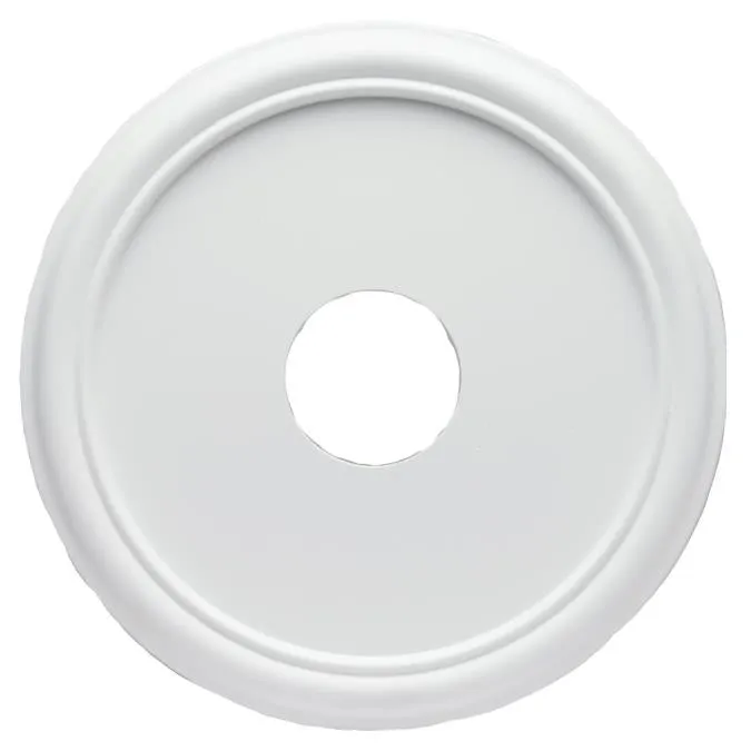 16-Inch Smooth Plastic Medallion, White Finish