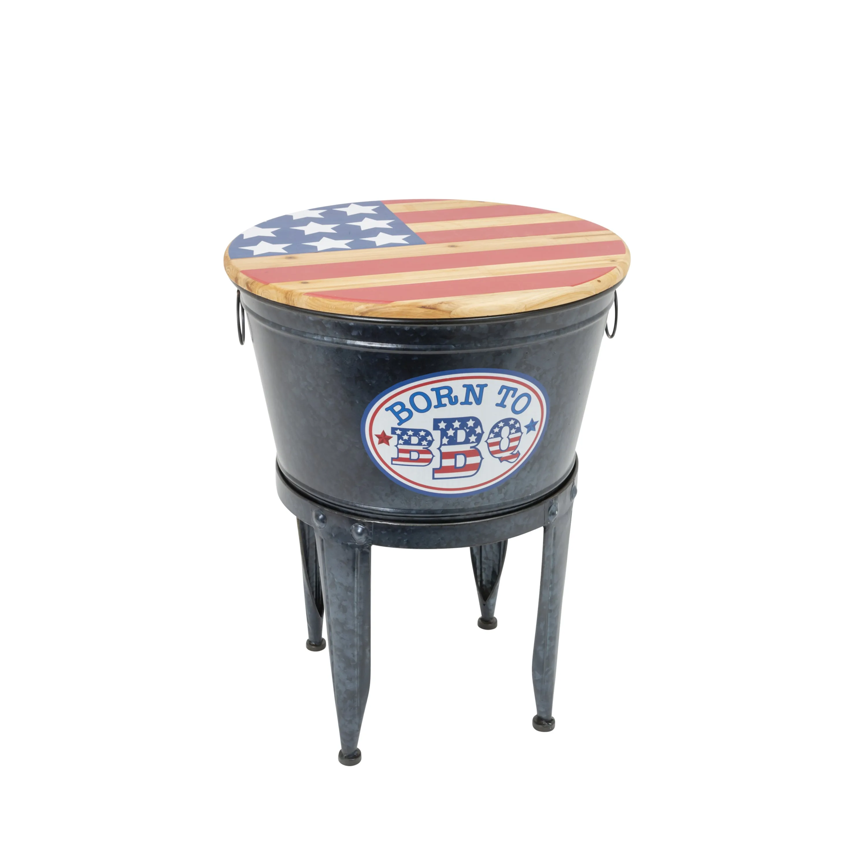 25.75 in. Metal Americana Summer BBQ Cooler