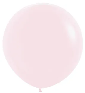 3ft 90cm Sempertex Plain Latex Balloon - Round Pastel Matte Pink