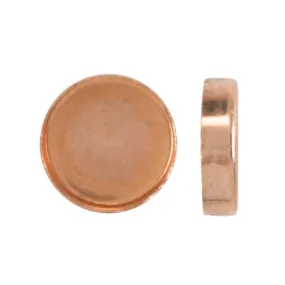 3mm Copper Bezel Round 6 pack