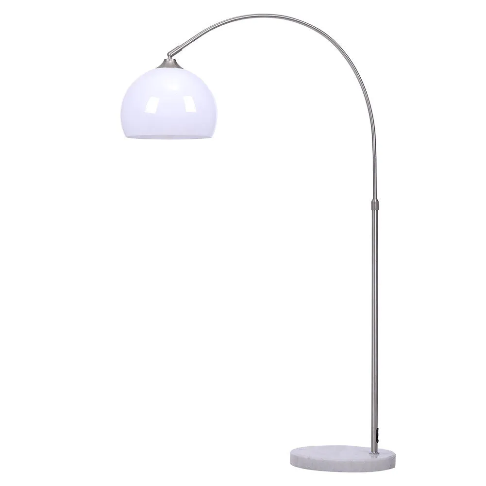 4ft-5ft Adjustable Arch LED Floor Lamp with Marble Base