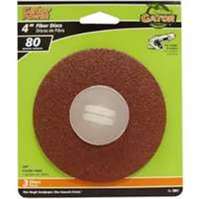 4x5-8 Fiber Disc 80grit 3pk