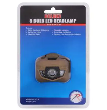 5 Bulb LED Headlamp