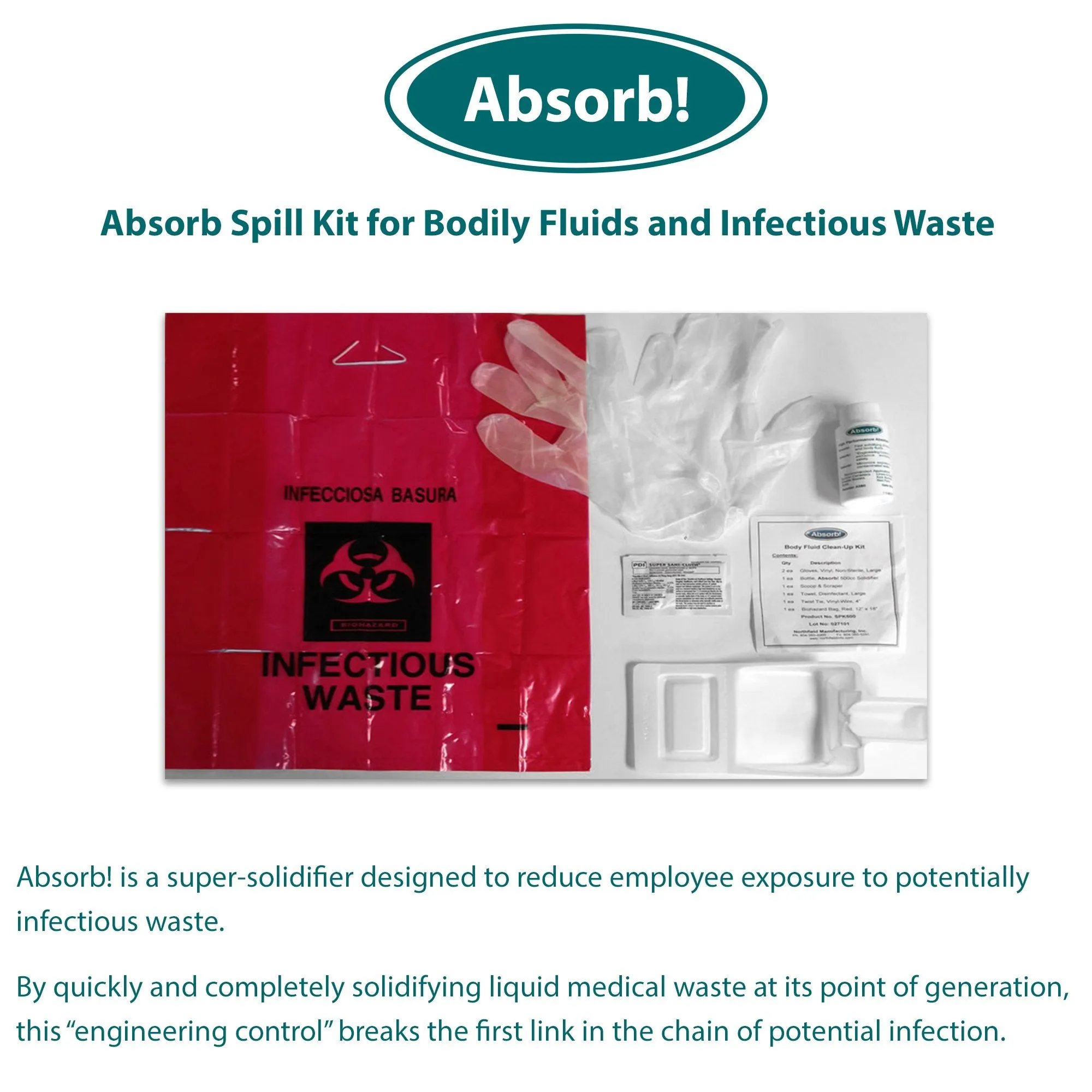 Absorb! Spill Kit, 1 Case of 50