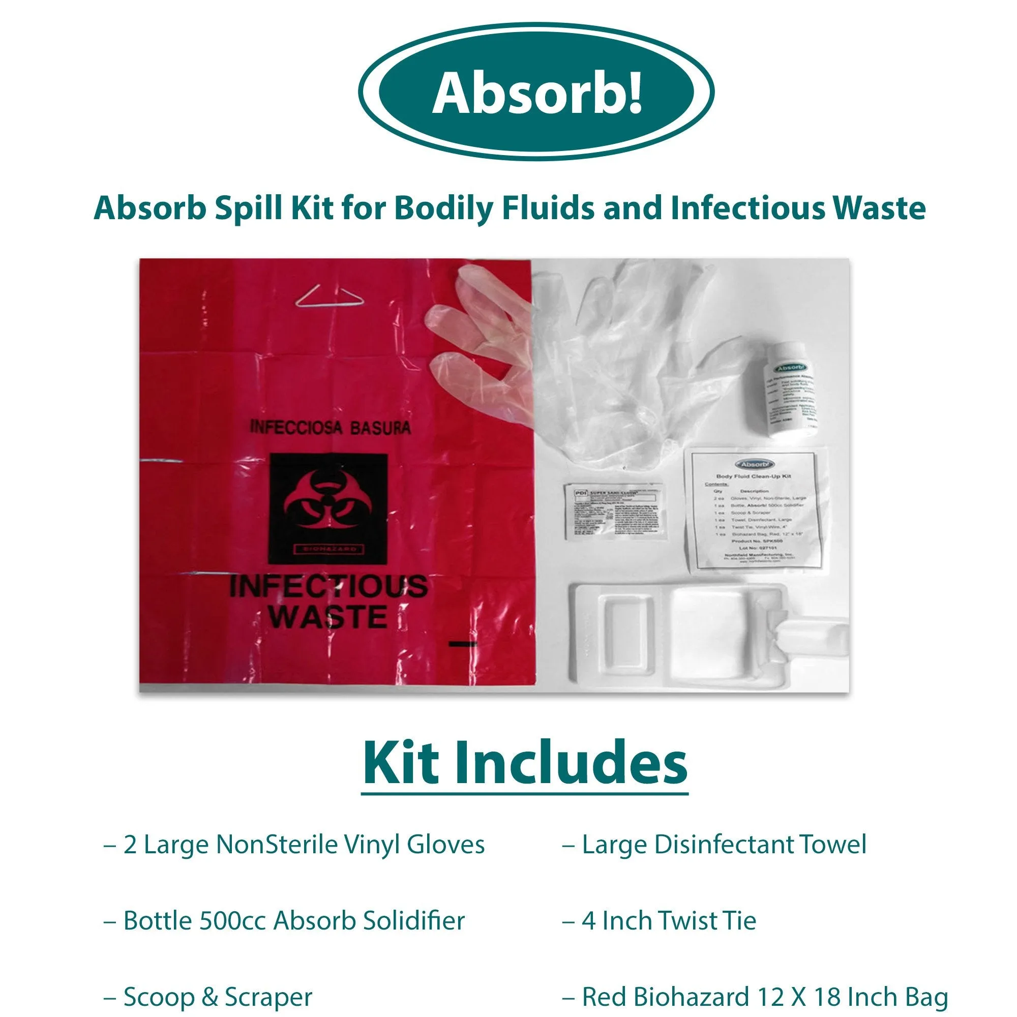 Absorb! Spill Kit, 1 Case of 50