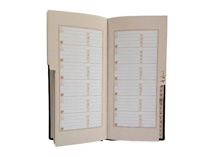 Address Book, 115 x 240 mm, Brown