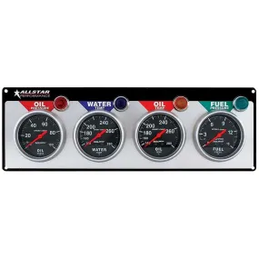 Allstar Performance Performance 4 Gauge Panel - Auto Meter Sport Comp - OP/WT/OT/FP