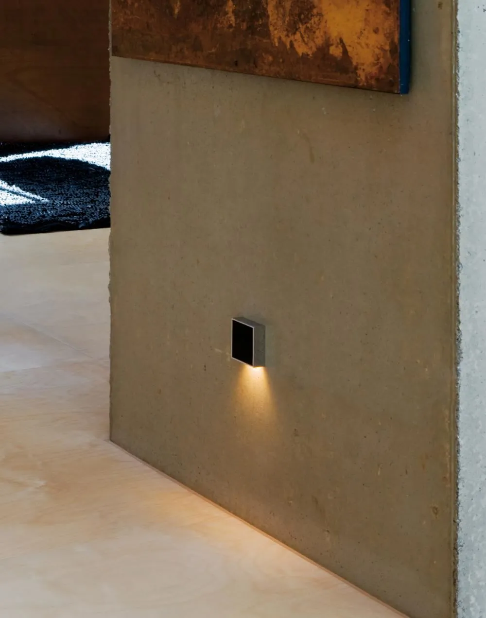 Alpha flush wall light