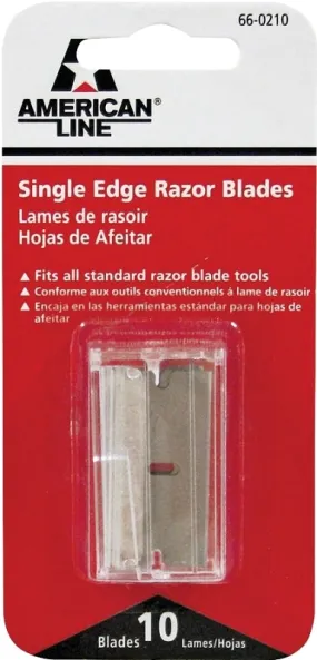 American LINE 66-0210 Single Edge Blade, Two-Facet Blade, 3/4 in W Blade, HCS Blade :CD: QUANTITY: 6