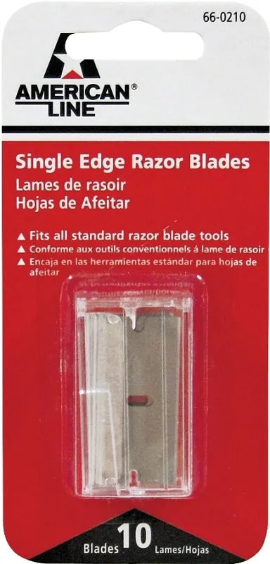 American LINE 66-0210 Single Edge Blade, Two-Facet Blade, 3/4 in W Blade, HCS Blade :CD: QUANTITY: 6