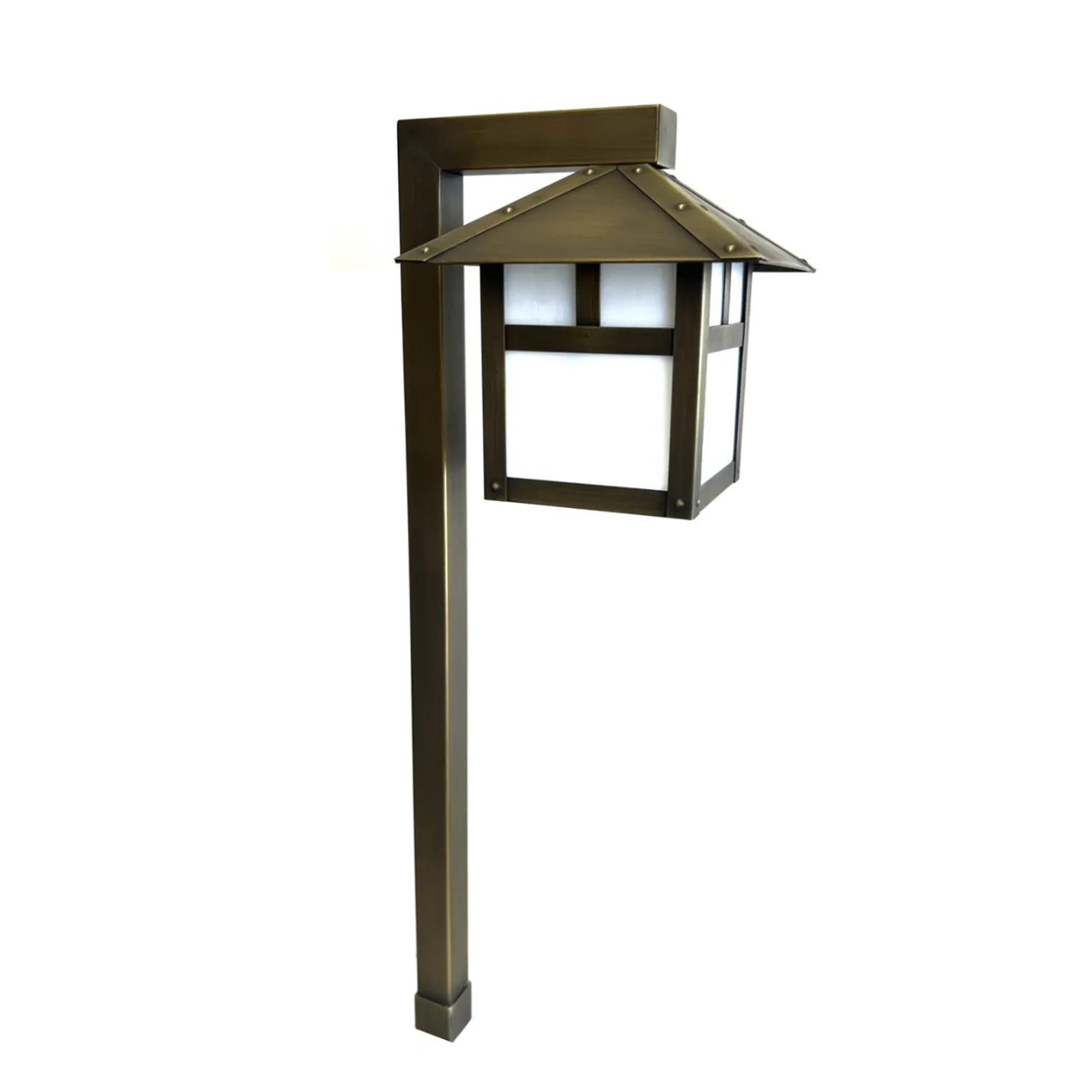 AmiArtisan Solid Brass Craftsman Lantern Pathway Light