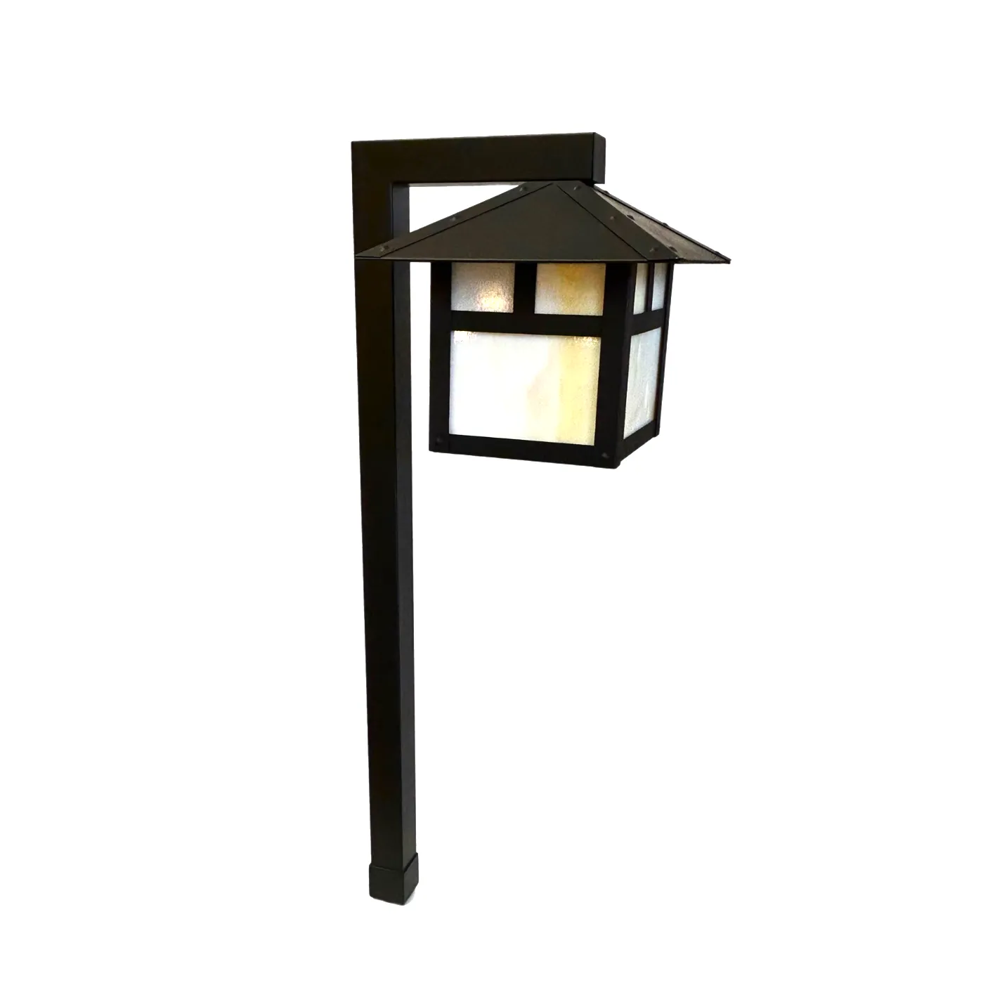 AmiArtisan Solid Brass Craftsman Lantern Pathway Light