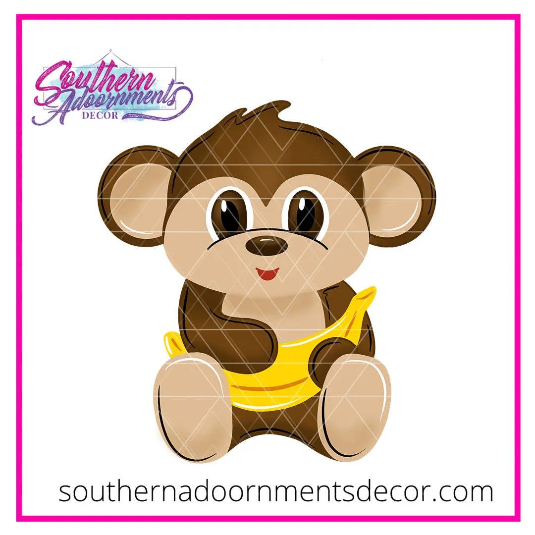 Baby Monkey Template & Digital Cut File