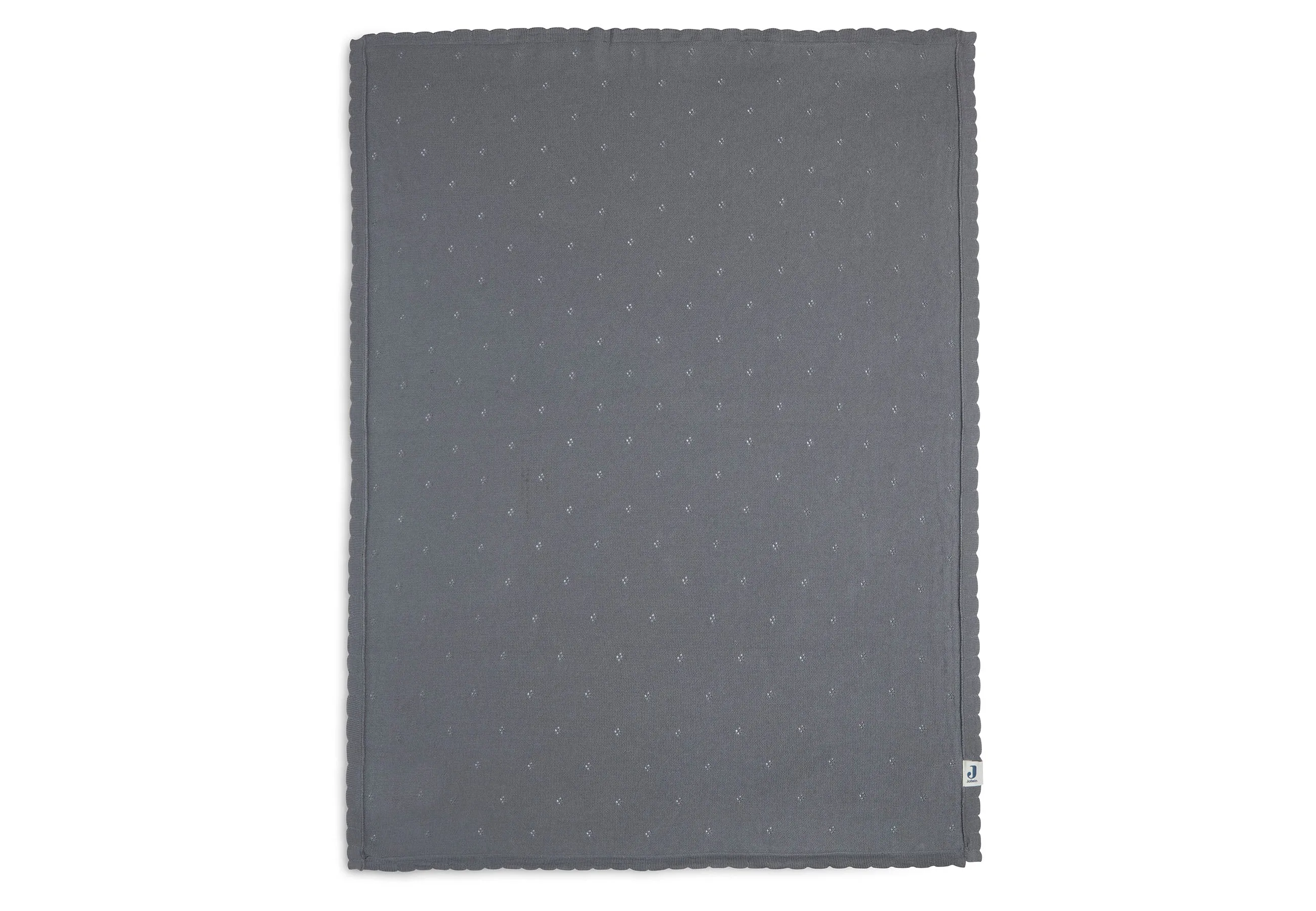 Blanket Cradle 75x100cm Pointelle - Storm Grey - GOTS