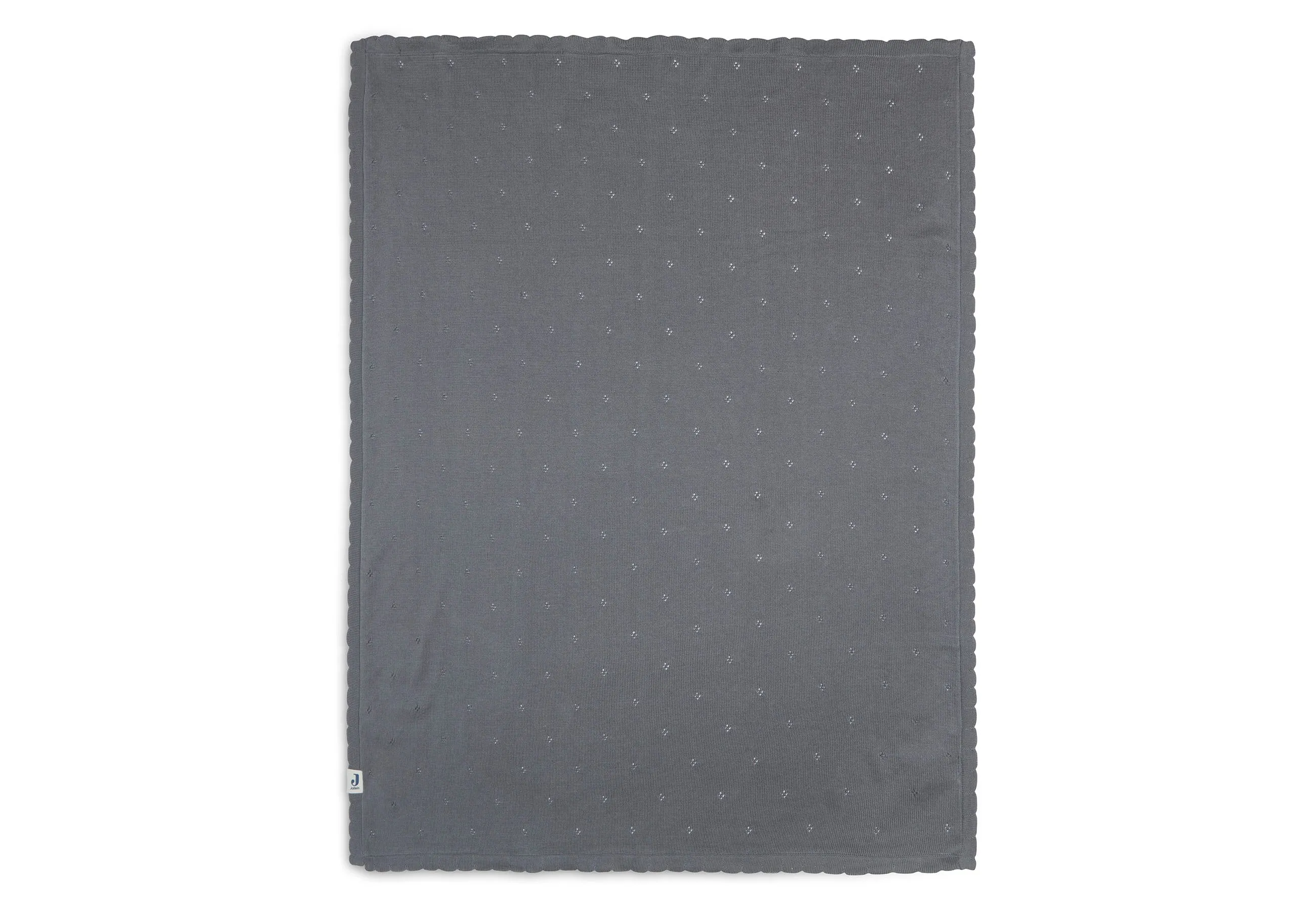 Blanket Cradle 75x100cm Pointelle - Storm Grey - GOTS