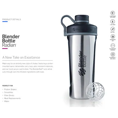 BlenderBottle Radian™ Insulated Stainless Steel Shaker Bottle