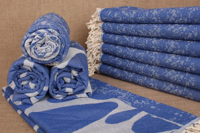 Blue Turtle Turkish Beach Towel