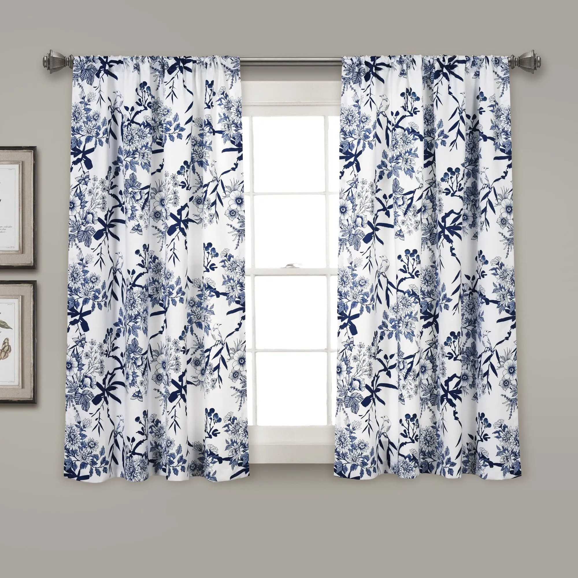 Botanical Garden Light Filtering Window Curtain Panel Set