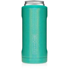 BrüMate Hopsulator Slim Can Cooler, Glitter Peacock