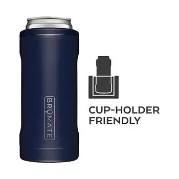 BrüMate Hopsulator Slim Can Cooler, Matte Navy