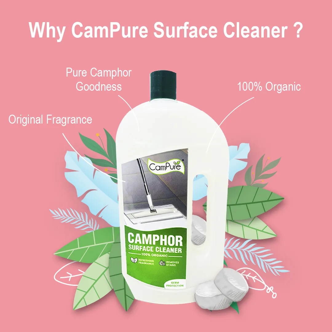 Camphor Surface and Floor Cleaner - 100% Organic (1 L)