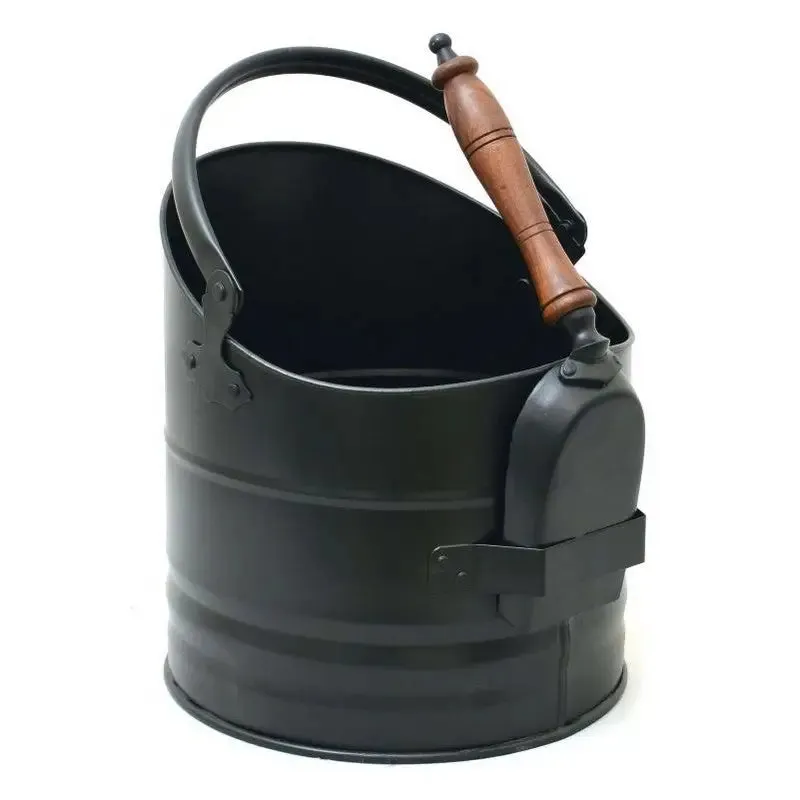 Castle Living Black Coal Bucket with Shovel