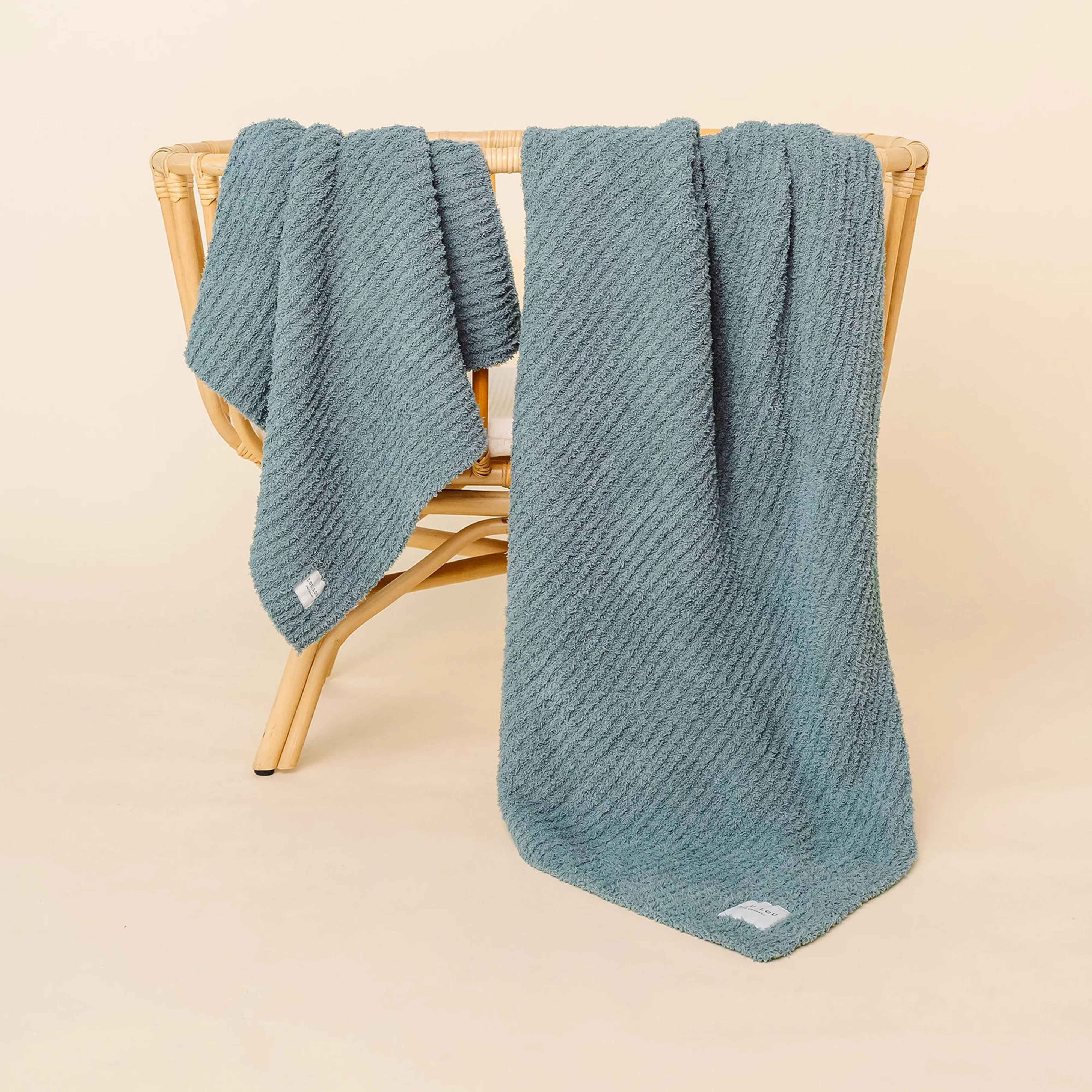 Chenille Blanket - Ocean Blue - Small & Large