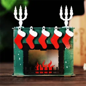 Christmas Fireplace Cut | DXF File | Art,Gift,Festival