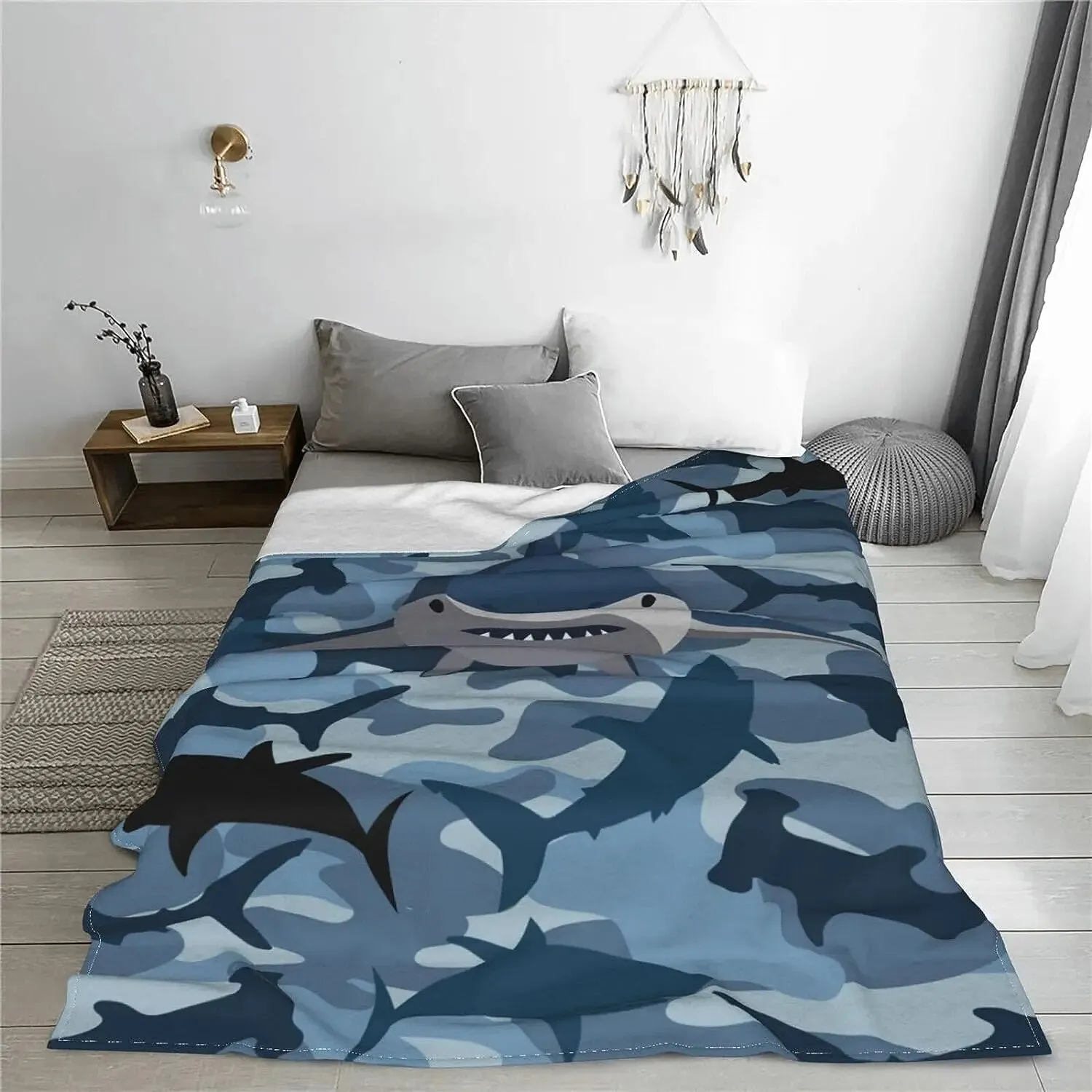 Comfy Sofa Blanket: Sharks