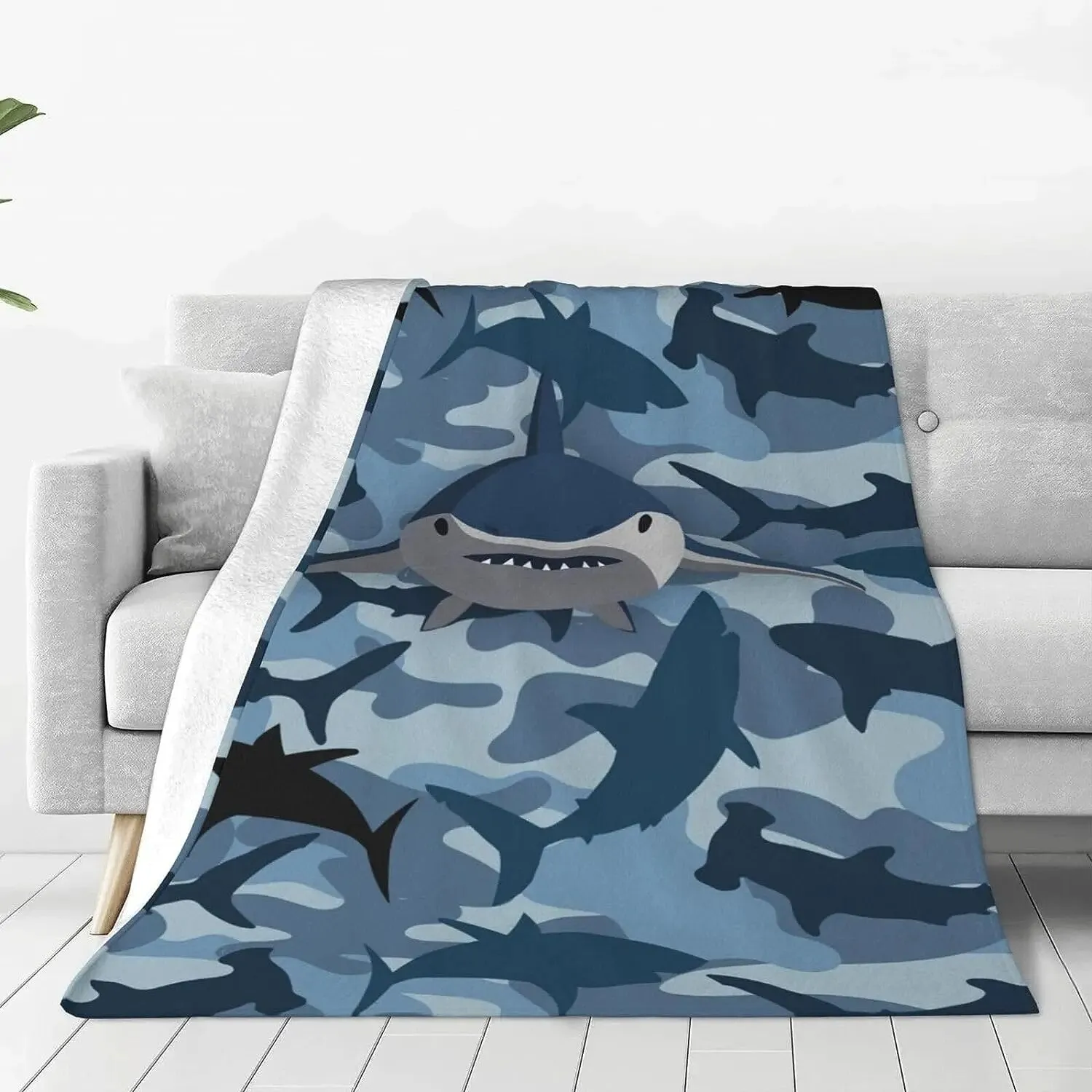 Comfy Sofa Blanket: Sharks