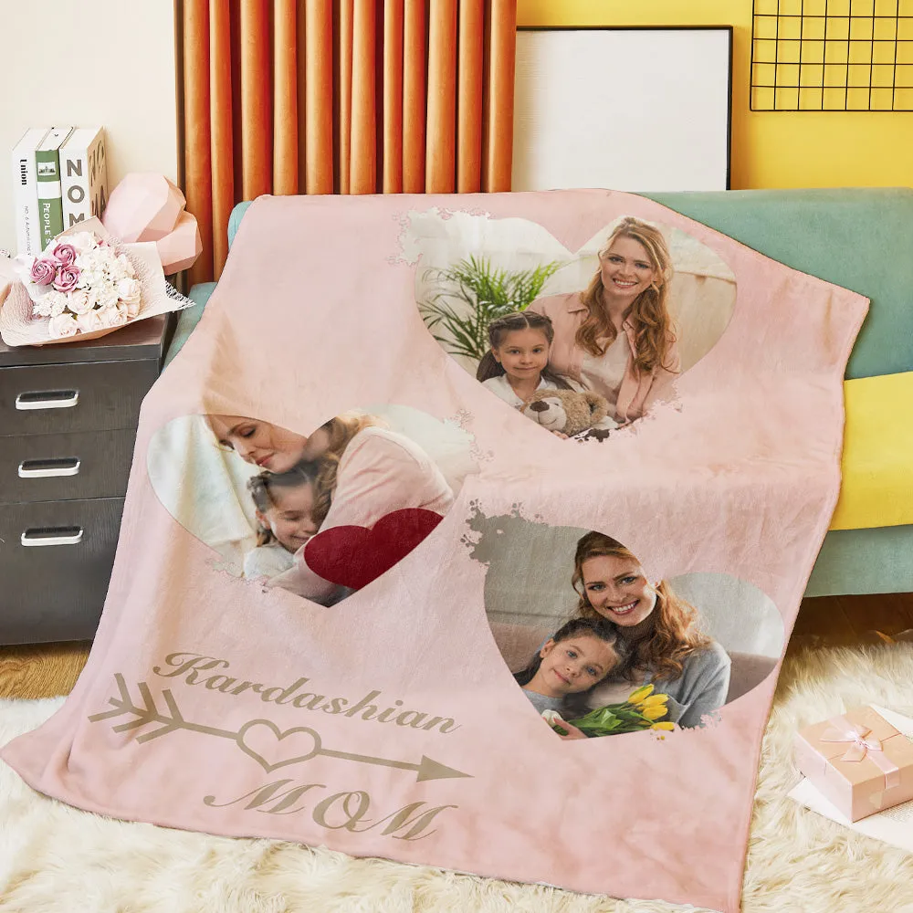 Custom Photo Blanket Personalised Collage Photo Blanket Name Blanket Original Fun Gifts