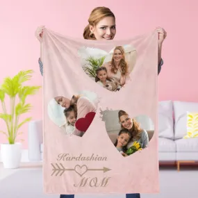 Custom Photo Blanket Personalised Collage Photo Blanket Name Blanket Original Fun Gifts