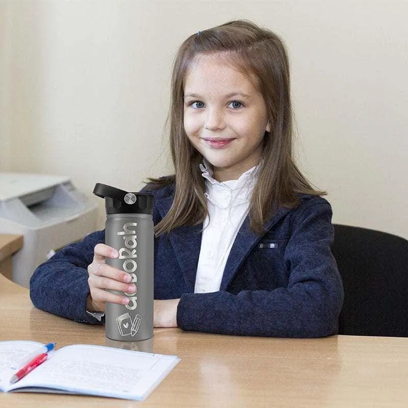 Custom Water Bottle for Children with Icon and Font