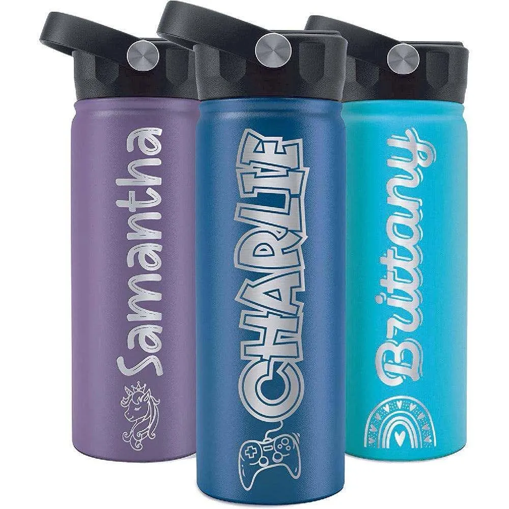 Custom Water Bottle for Children with Icon and Font