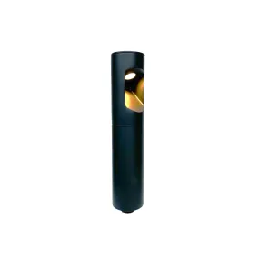 Cybelle Cast Brass Bollard Contemporary Hybrid Pathway Light Gun Metal Black