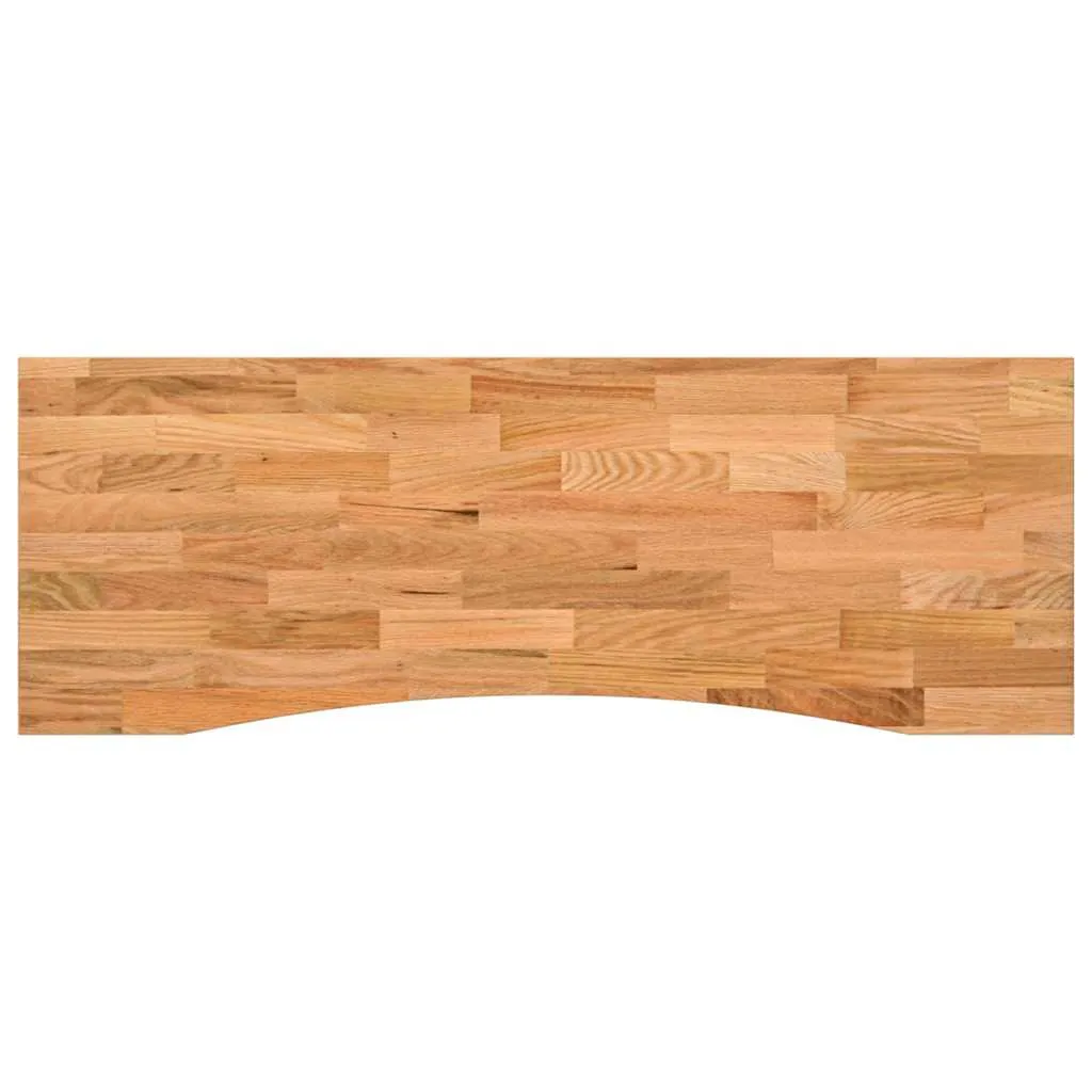 Desk Top Light Brown 140x60x2.5 cm Solid Wood Oak Rectangular