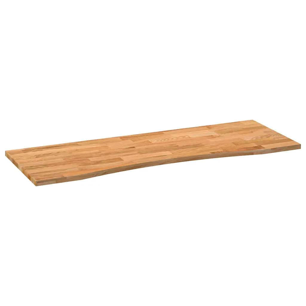 Desk Top Light Brown 140x60x2.5 cm Solid Wood Oak Rectangular