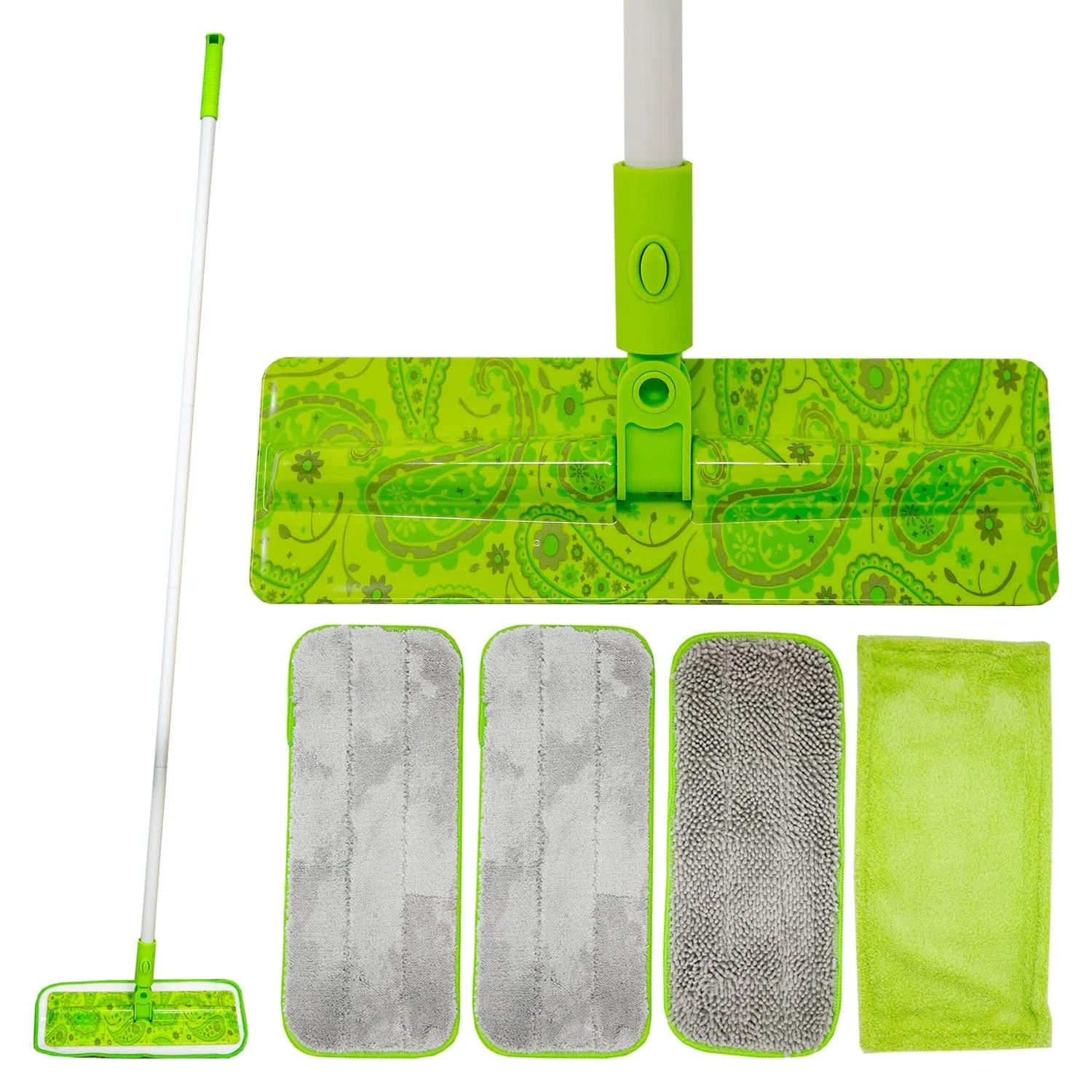 Don Aslett Paisley Mop (4) Microfiber Pads Included