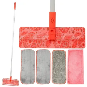 Don Aslett Paisley Mop (4) Microfiber Pads Included