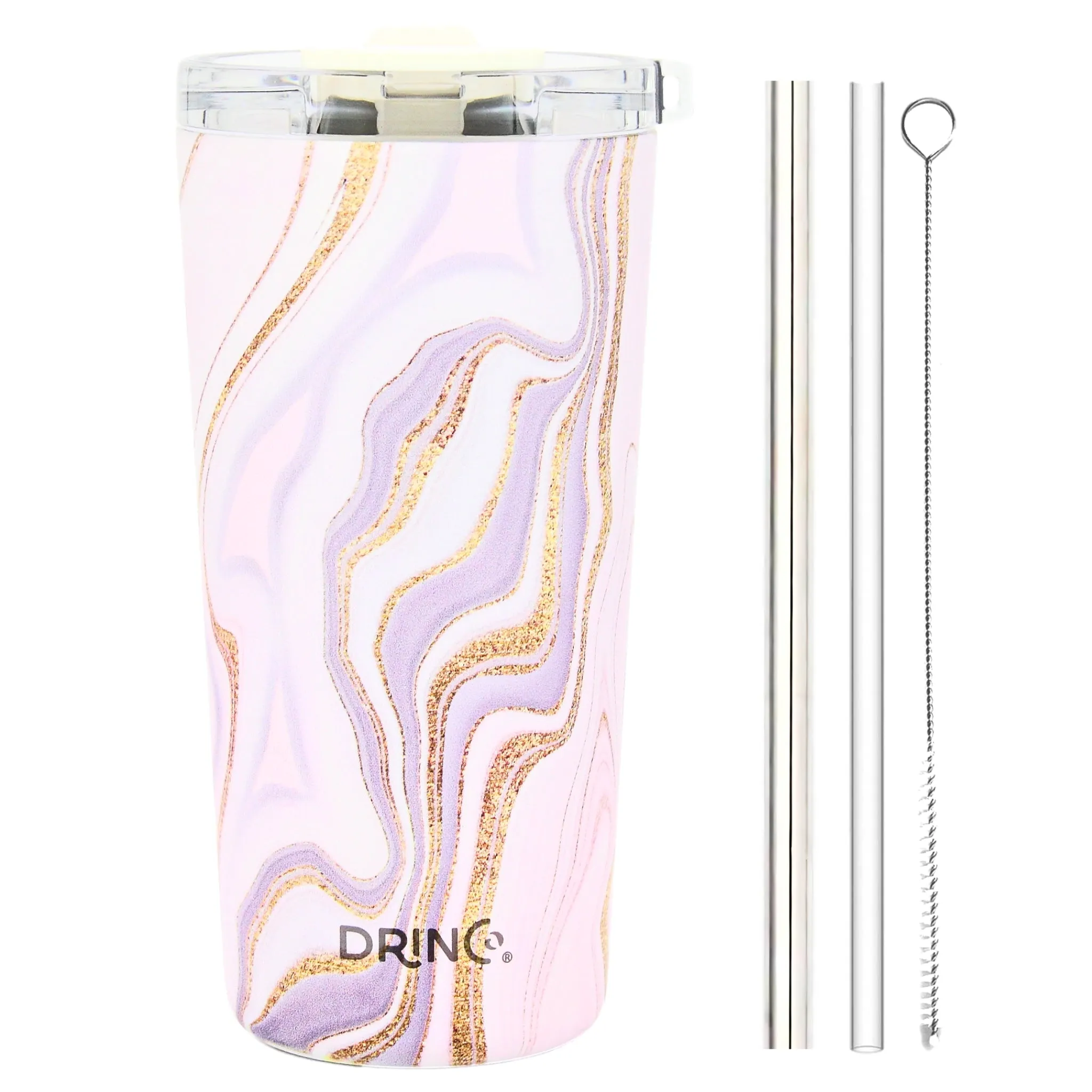 DRINCO®  Seattle 20oz Leakproof Tumbler with Straw - Rosa Gold