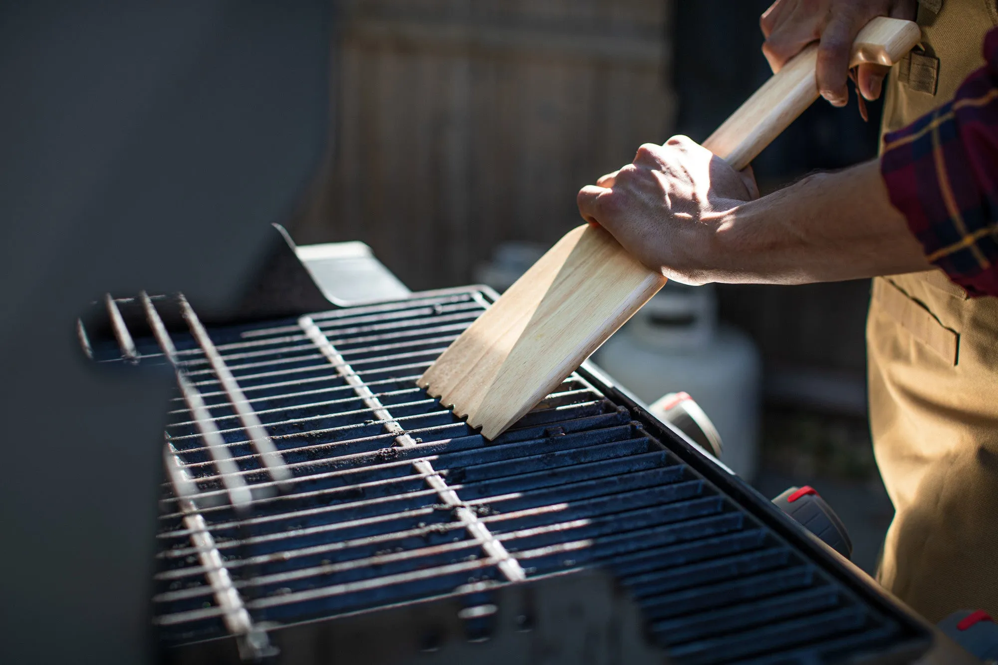 Edmonton Oilers - Hardwood BBQ Grill Scraper with Bottle Opener