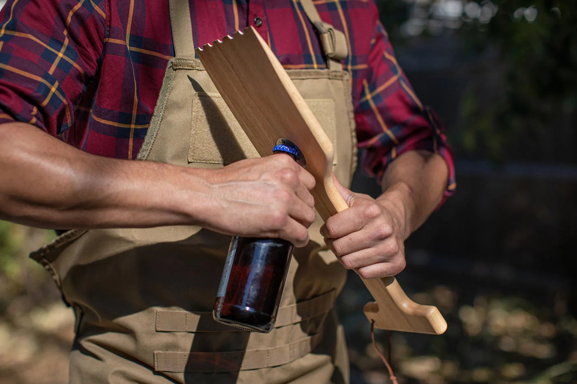 Edmonton Oilers - Hardwood BBQ Grill Scraper with Bottle Opener