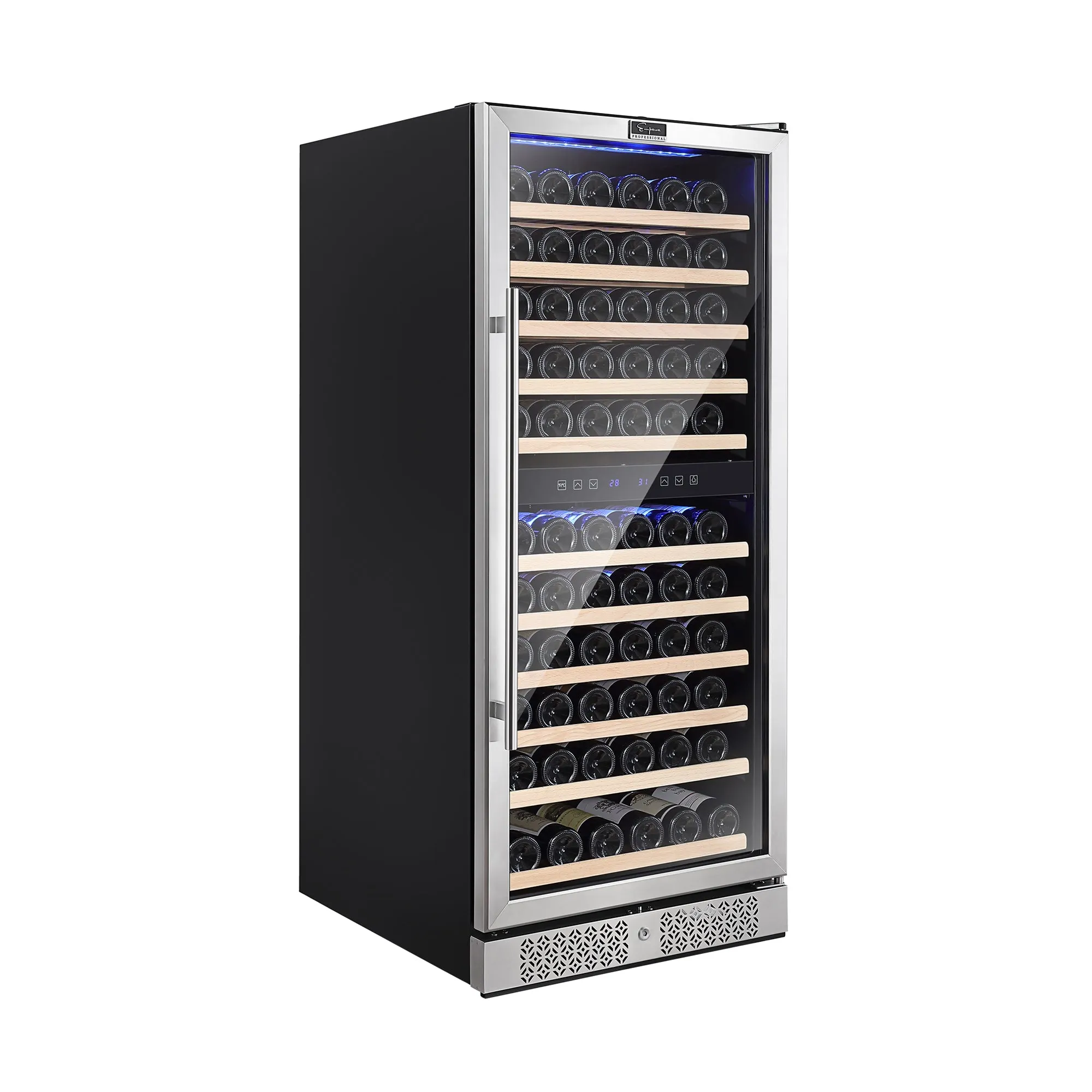 Empava WC06D 55" Tall Dual Zone 100 Bottle Wine Fridge