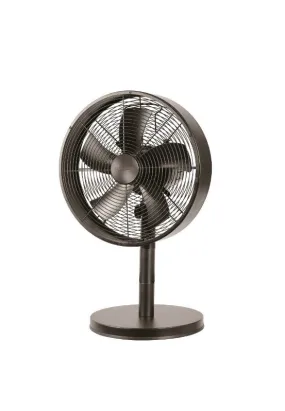 Euromatic 30cm Matte Black Drum Table Fan