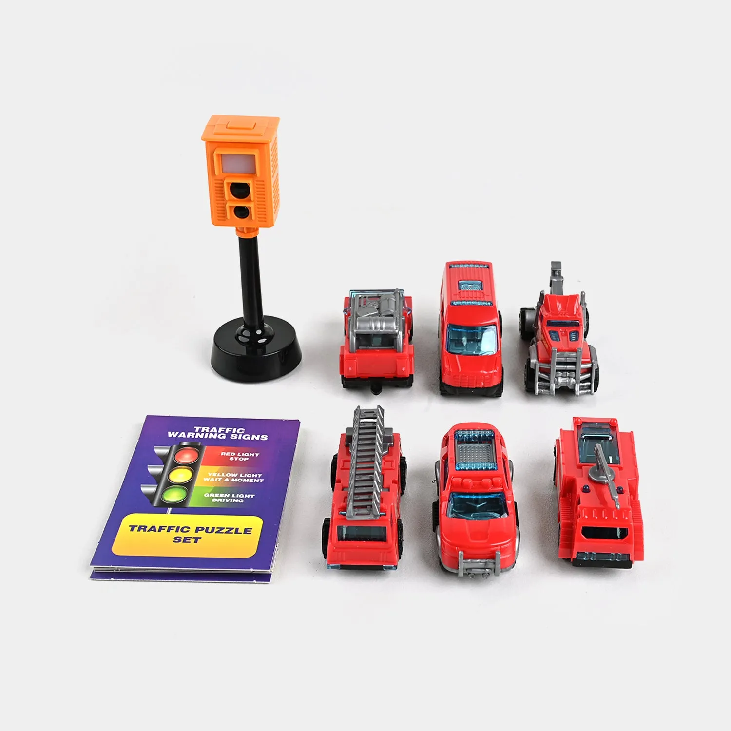 Fire Cars Set with Traffic Signals